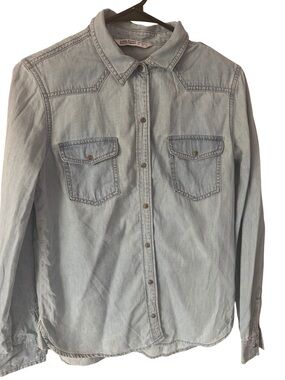 Zara Light Blue Denim Shirt Jacket